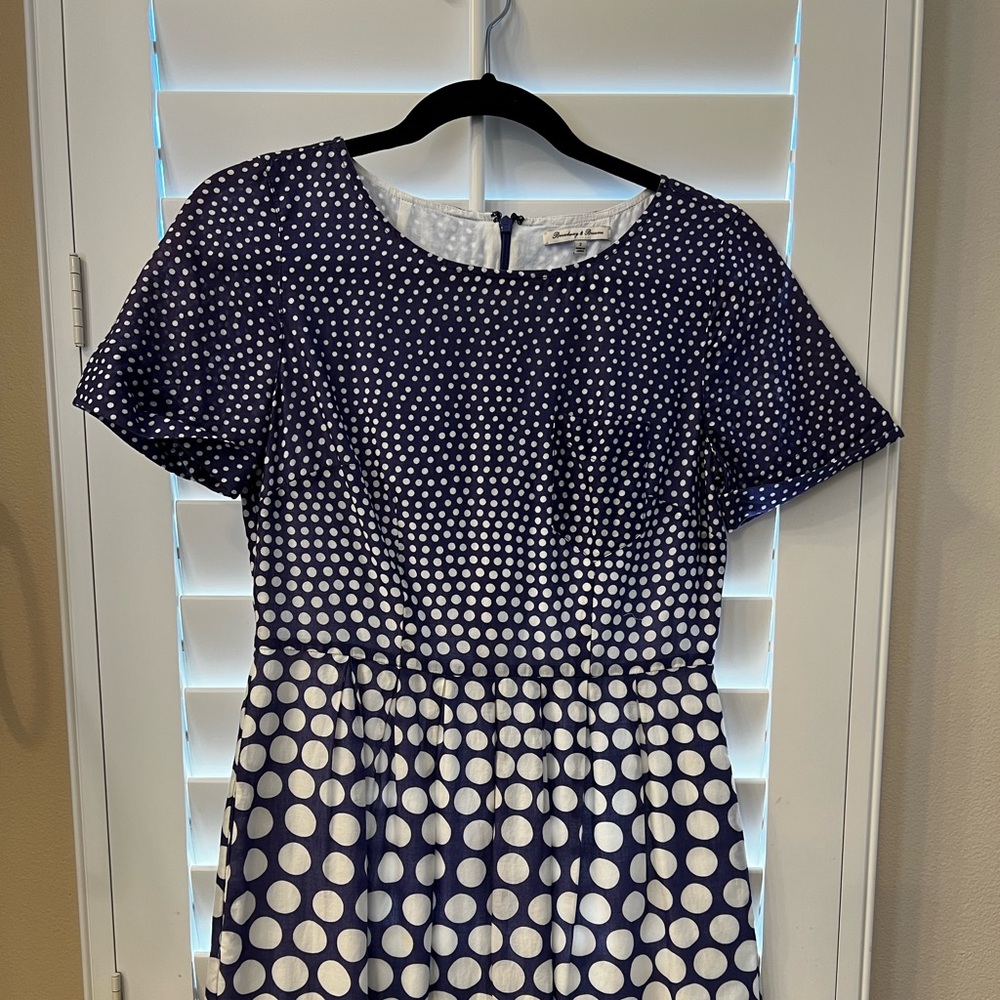 Madewell Blue and White fit & flare dress
